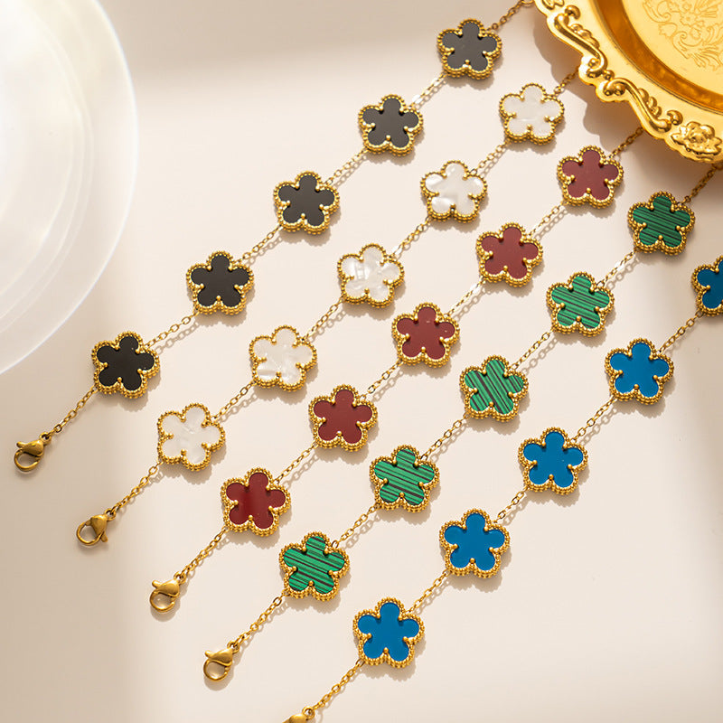(*Mother's Day Sale*) Five Clove Bracelet (18k Gold plated)