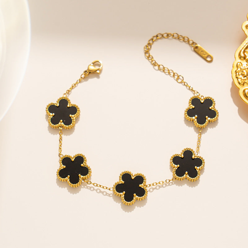 (*Mother's Day Sale*) Five Clove Bracelet (18k Gold plated)