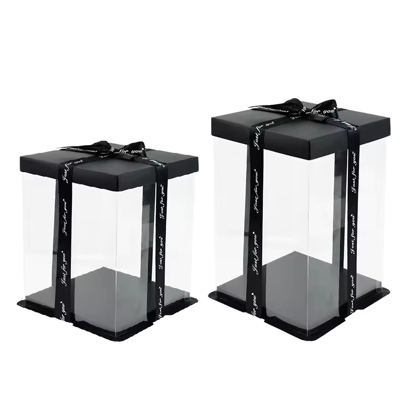 Transparent Gift Boxes With Ribbon