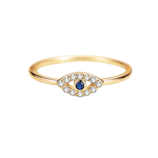 (*Autumn Sale*) Petite Evil Eye Ring