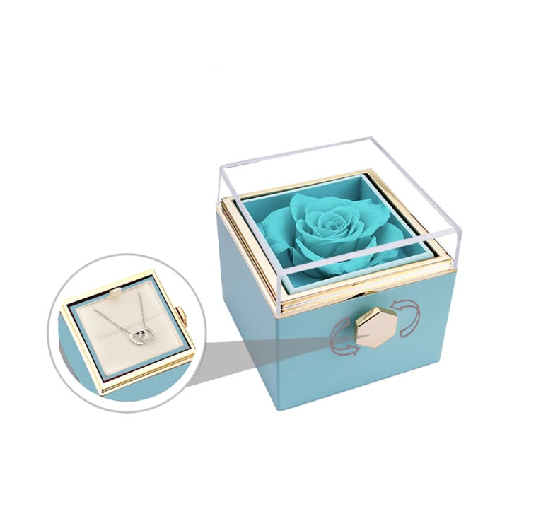 (*Autumn Sale*) Eternal Rose Box Set W/ Engraved Necklace & Eternal Rose