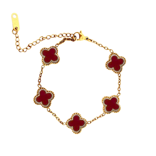 (*Autumn Sale*) Mother Of Pearl Clover Bracelet