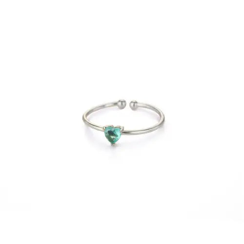 Mini Heart Birthstone Ring