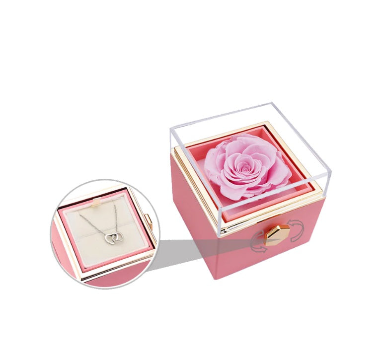 (*Autumn Sale*) Eternal Rose Box Set W/ Engraved Necklace & Eternal Rose