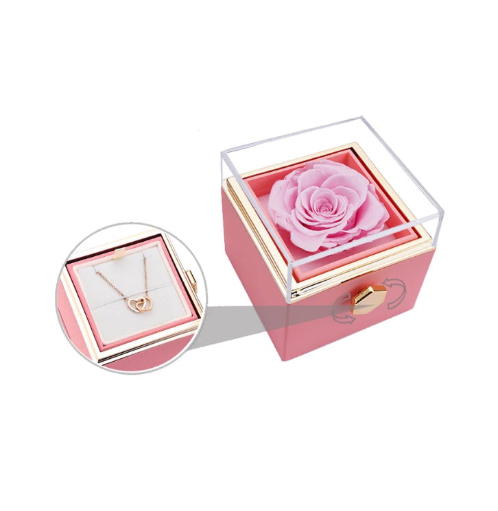 (*Autumn Sale*) Eternal Rose Box Set W/ Engraved Necklace & Eternal Rose