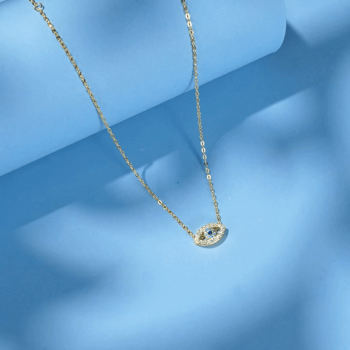 (*Spring Sale*) Sterling Silver Evil Eye Necklace