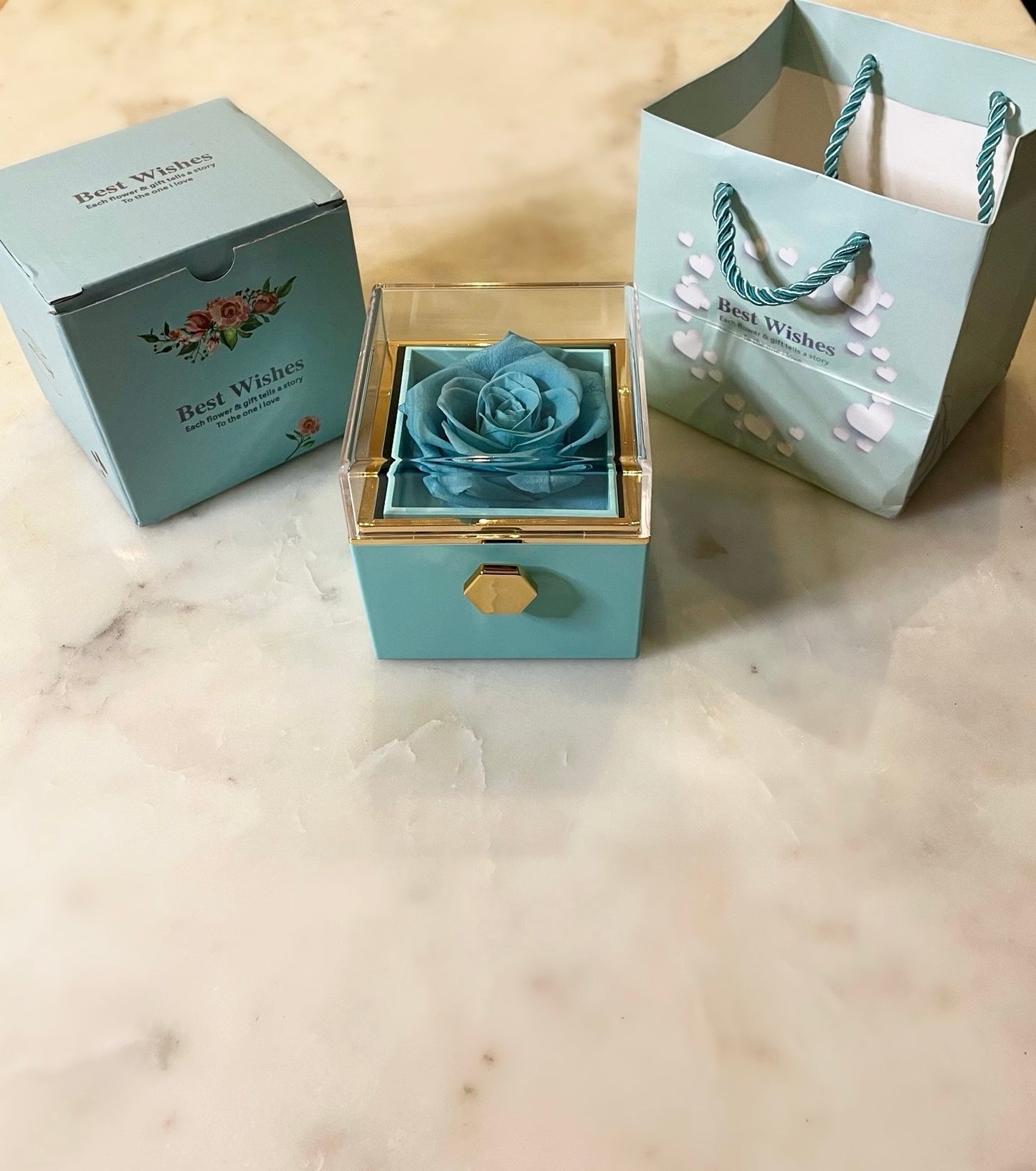 (*Autumn Sale*) Eternal Rose Box Set W/ Engraved Necklace & Eternal Rose