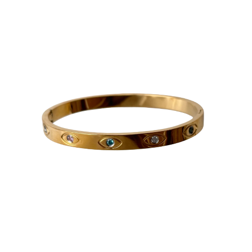 (*Autumn Sale*) Luxury Evil Eye Bangle