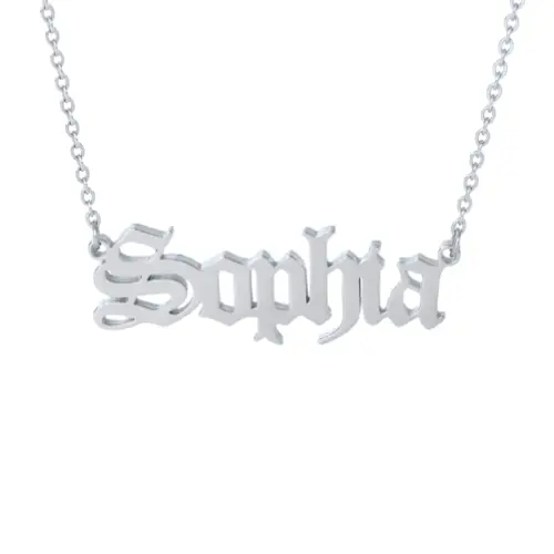 Old English Custom Name Necklace