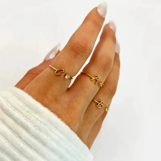 (*Autumn Sale*) A-Z Initial Ring