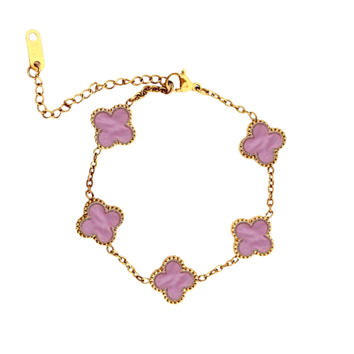 (*Autumn Sale*) Mother Of Pearl Clover Bracelet