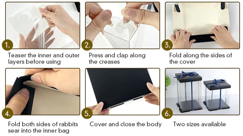 Transparent Gift Boxes With Ribbon