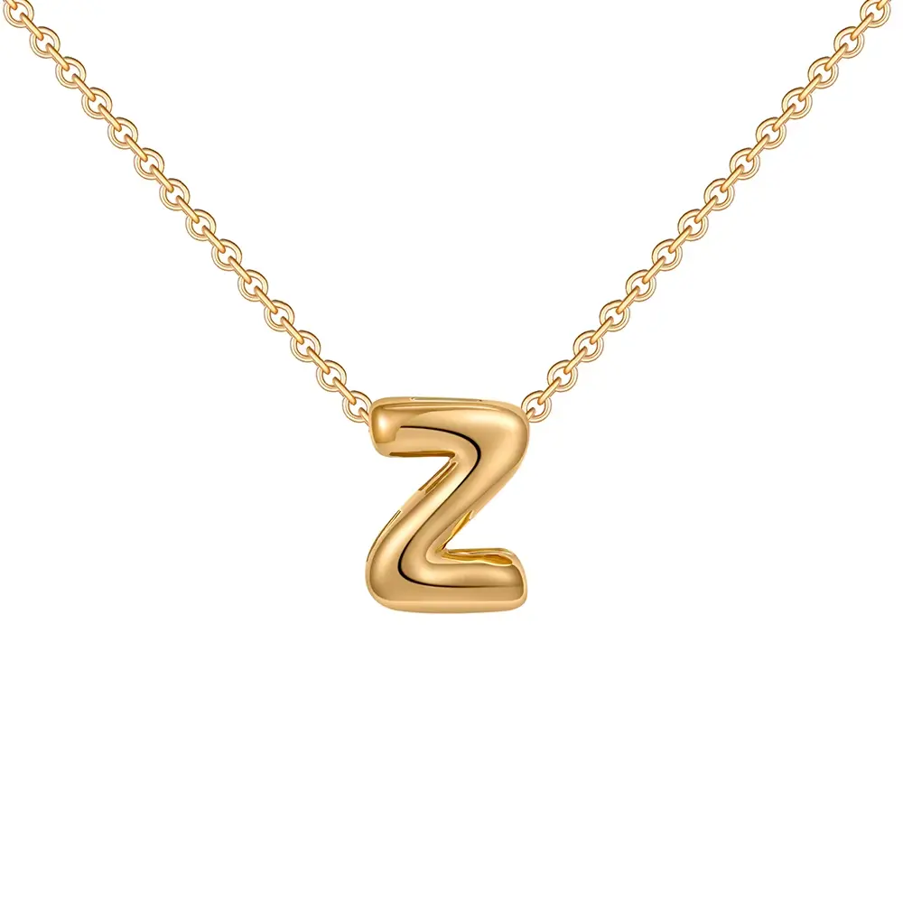 (*Autumn Sale*) Dainty Mini Bubble Initial Necklace