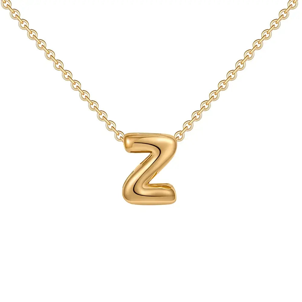 (*Autumn Sale*) Dainty Mini Bubble Initial Necklace