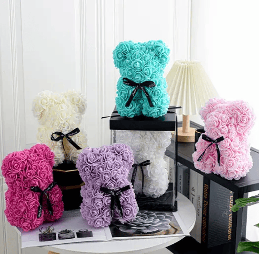 (*Autumn Sale*) Luxury Rose Bear With Gift Box 20cm