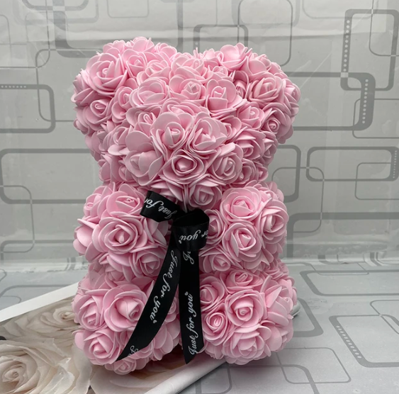(*Autumn Sale*) Luxury Rose Bear With Gift Box 20cm
