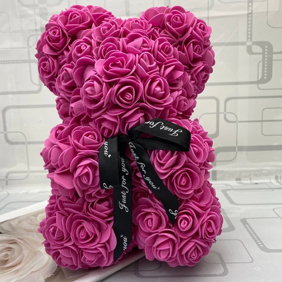 (*Autumn Sale*) Luxury Rose Bear With Gift Box 20cm