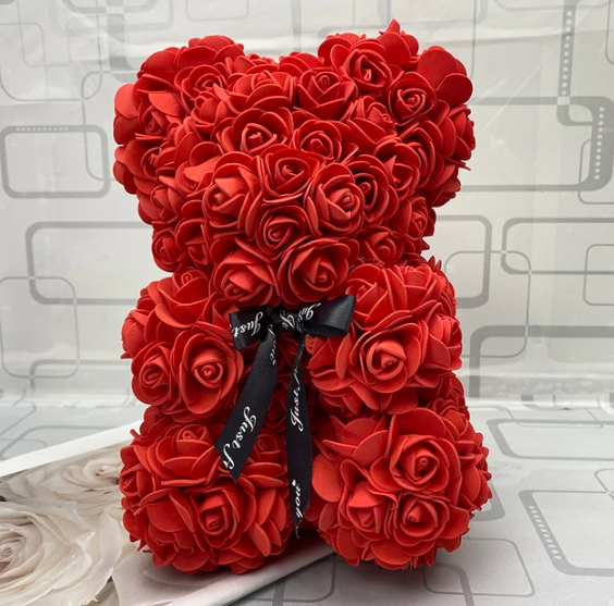 (*Autumn Sale*) Luxury Rose Bear With Gift Box 20cm