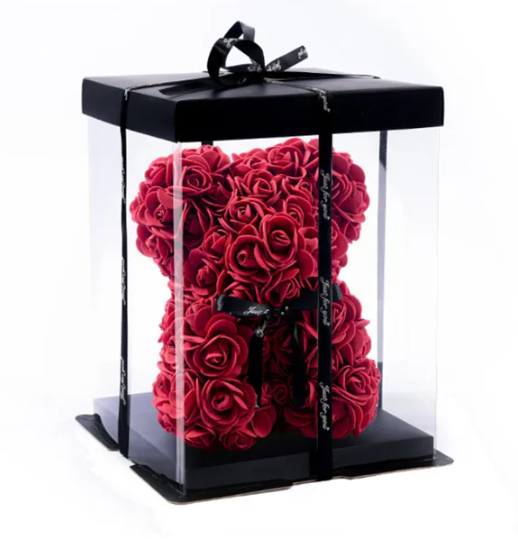 (*Autumn Sale*) Luxury Rose Bear With Gift Box 20cm
