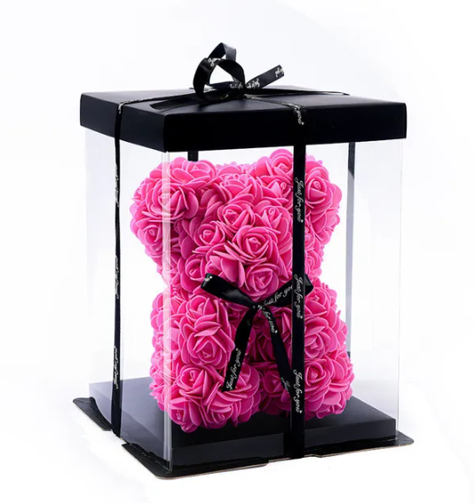 (*Autumn Sale*) Luxury Rose Bear With Gift Box 20cm