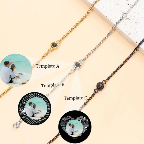 (*Autumn Sale*) Personalized Custom Photo Projection Bracelet