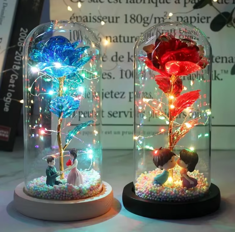 (*Anniversary & Couples Edition*) Eternal Galaxy Rose LED in Dome