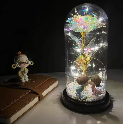 (*Anniversary & Couples Edition*) Eternal Galaxy Rose LED in Dome