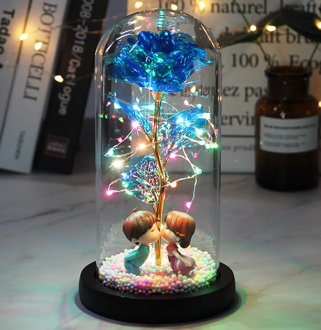 (*Anniversary & Couples Edition*) Eternal Galaxy Rose LED in Dome