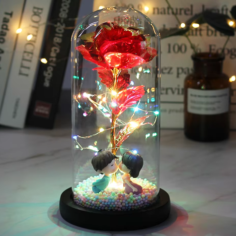(*Anniversary & Couples Edition*) Eternal Galaxy Rose LED in Dome