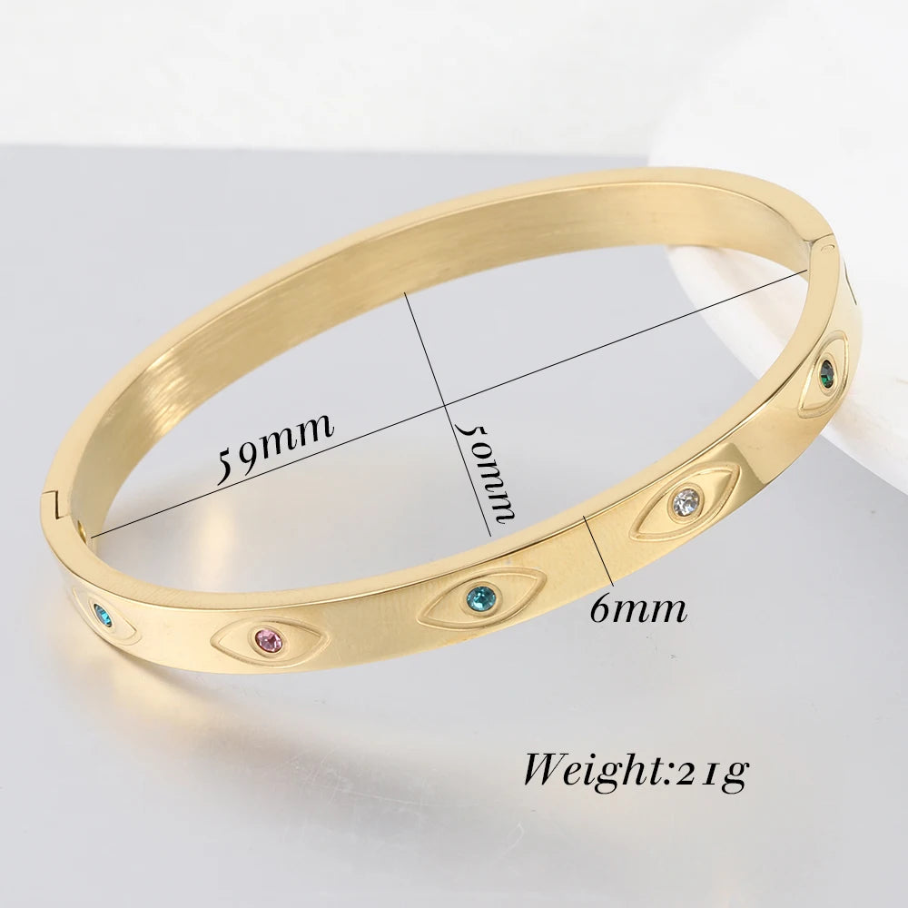 (*Autumn Sale*) Luxury Evil Eye Bangle