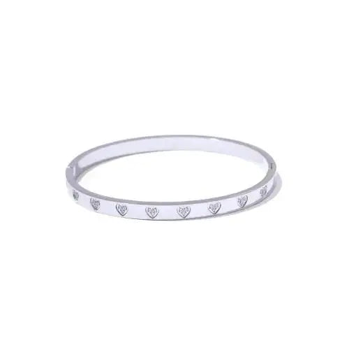(*Autumn Sale*) Crystal Love Heart Bangle