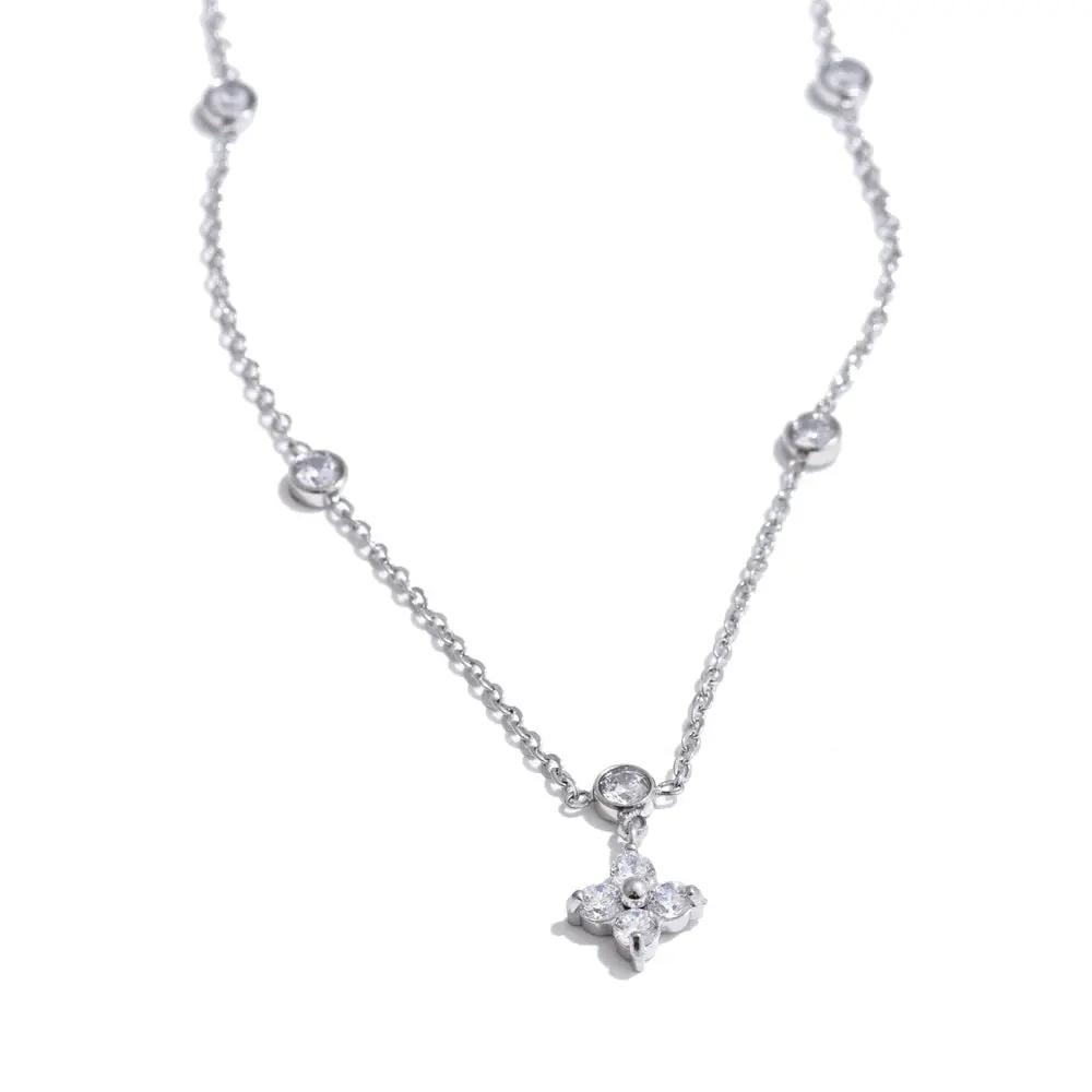 Eternal Flower Bezel Necklace