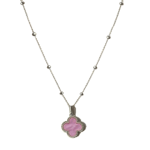 (*Autumn Sale*) Black Onyx Clover Pendant Necklace