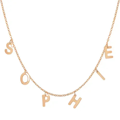 Classic Suspended Custom Initial Name Necklace