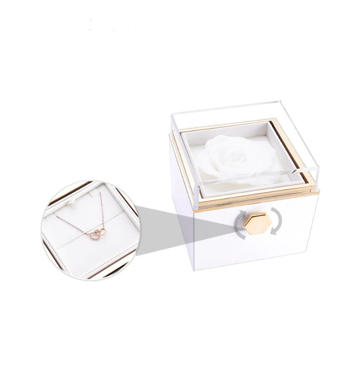 (*Autumn Sale*) Eternal Rose Box Set W/ Engraved Necklace & Eternal Rose