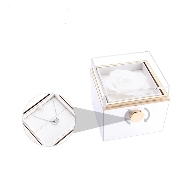 (*Autumn Sale*) Eternal Rose Box Set W/ Engraved Necklace & Eternal Rose