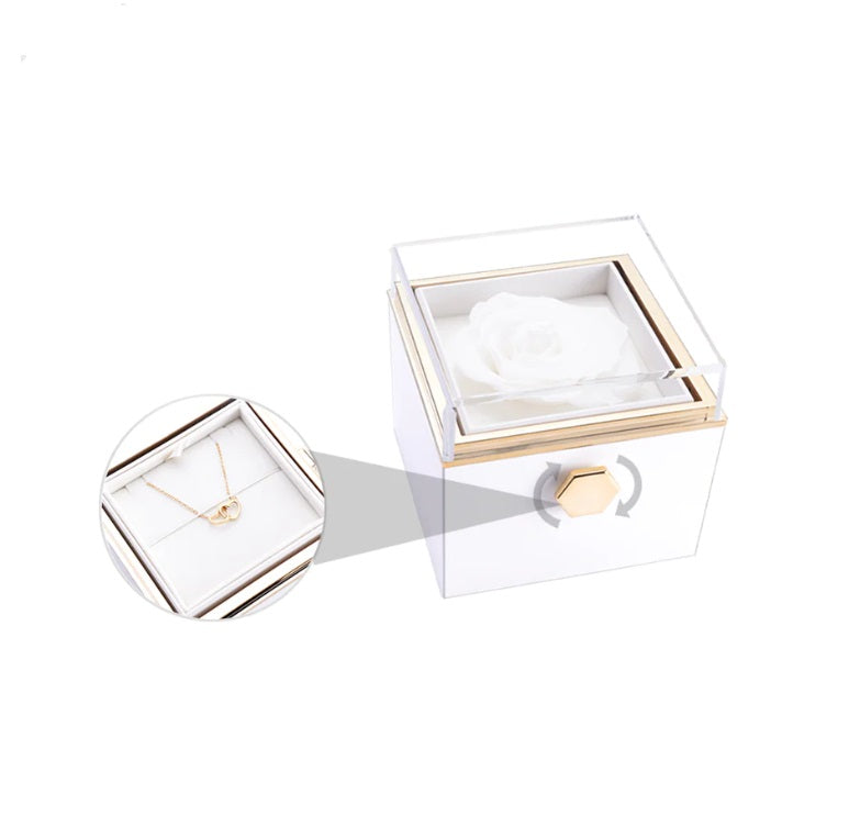 (*Autumn Sale*) Eternal Rose Box Set W/ Engraved Necklace & Eternal Rose