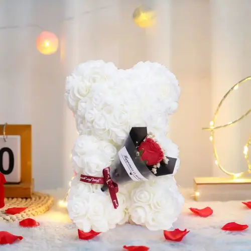 (*Autumn Sale*) Luxury Rose Bear With Flower Bouquet