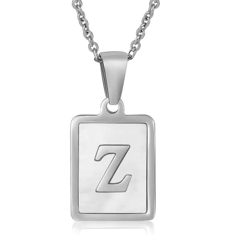 (*Autumn Sale*) Mother of Pearl Initial Necklace