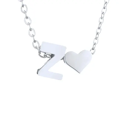 (*Autumn Sale*) Dainty Sweet Heart Initial Necklace