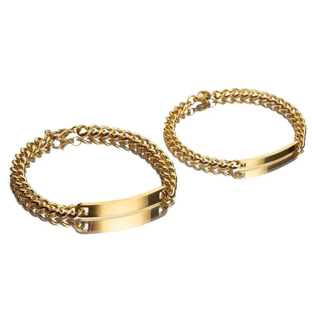 (*Autumn Sale*) Engraved Couples Bracelet Set W/ Eternal Rose Gift Box