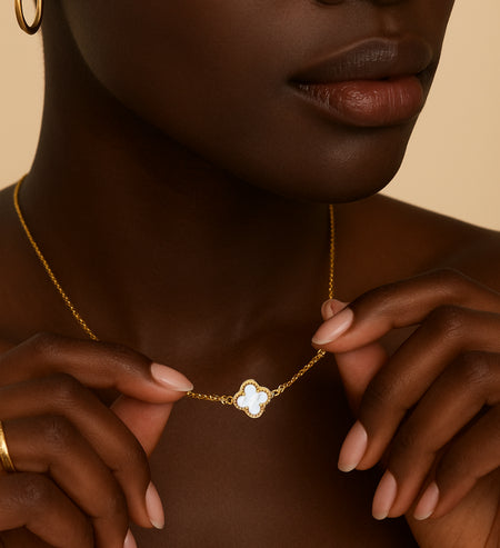 (*Summer Sale*) Pearl Clover Necklace