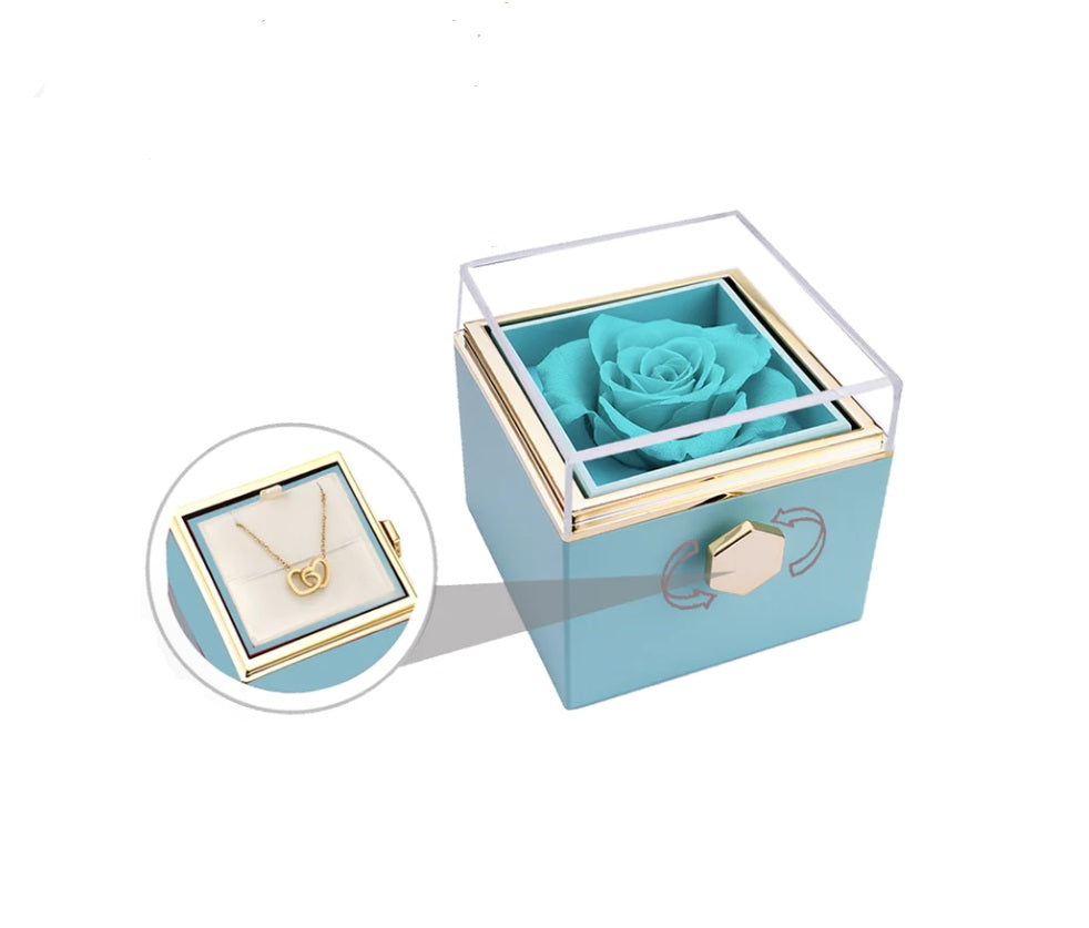 (*Autumn Sale*) Eternal Rose Box Set W/ Engraved Necklace & Eternal Rose