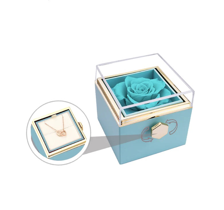 (*Autumn Sale*) Eternal Rose Box Set W/ Engraved Necklace & Eternal Rose