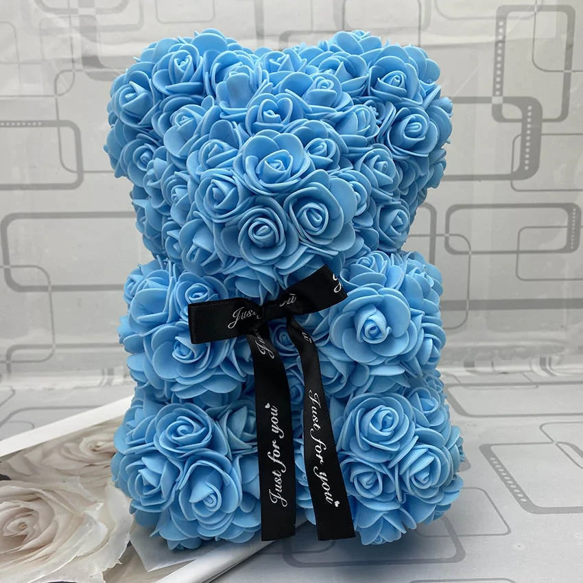 (*Autumn Sale*) Luxury Rose Bear With Gift Box 20cm