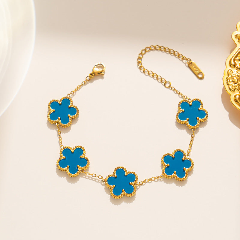 (*Mother's Day Sale*) Five Clove Bracelet (18k Gold plated)
