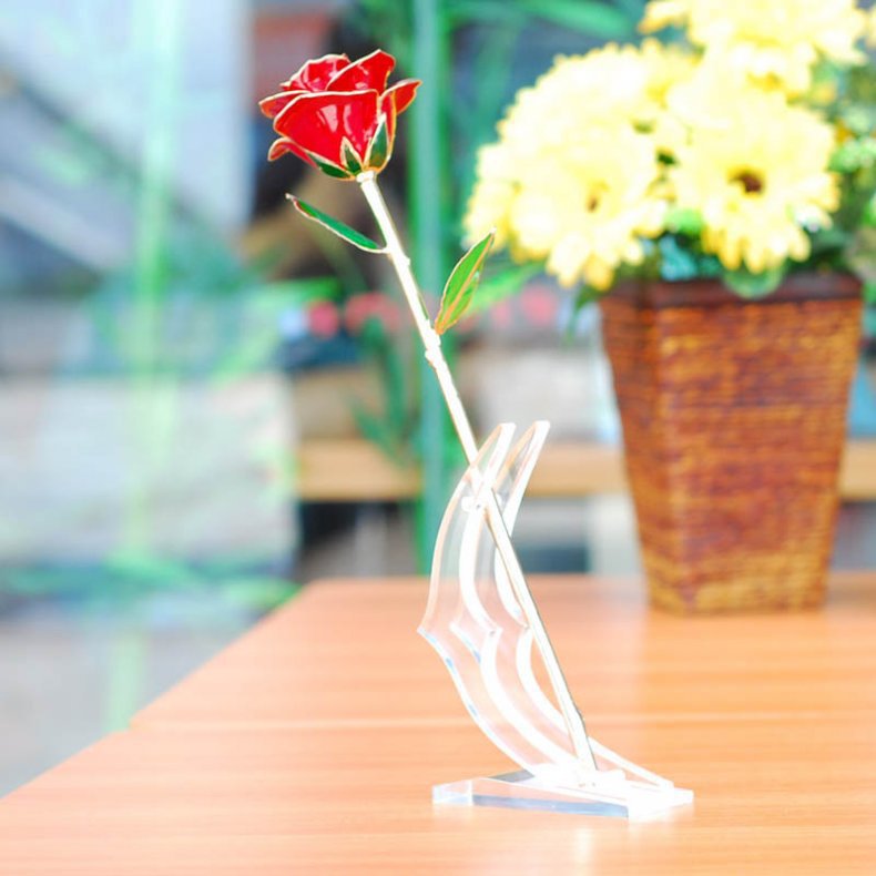 Acrylic Stand For 24K Gold Rose