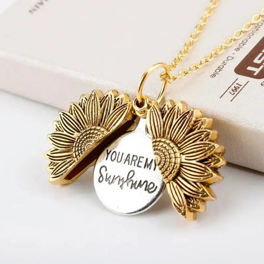 (*Autumn Sale*) You Are My Sunshine Sunflower Necklace