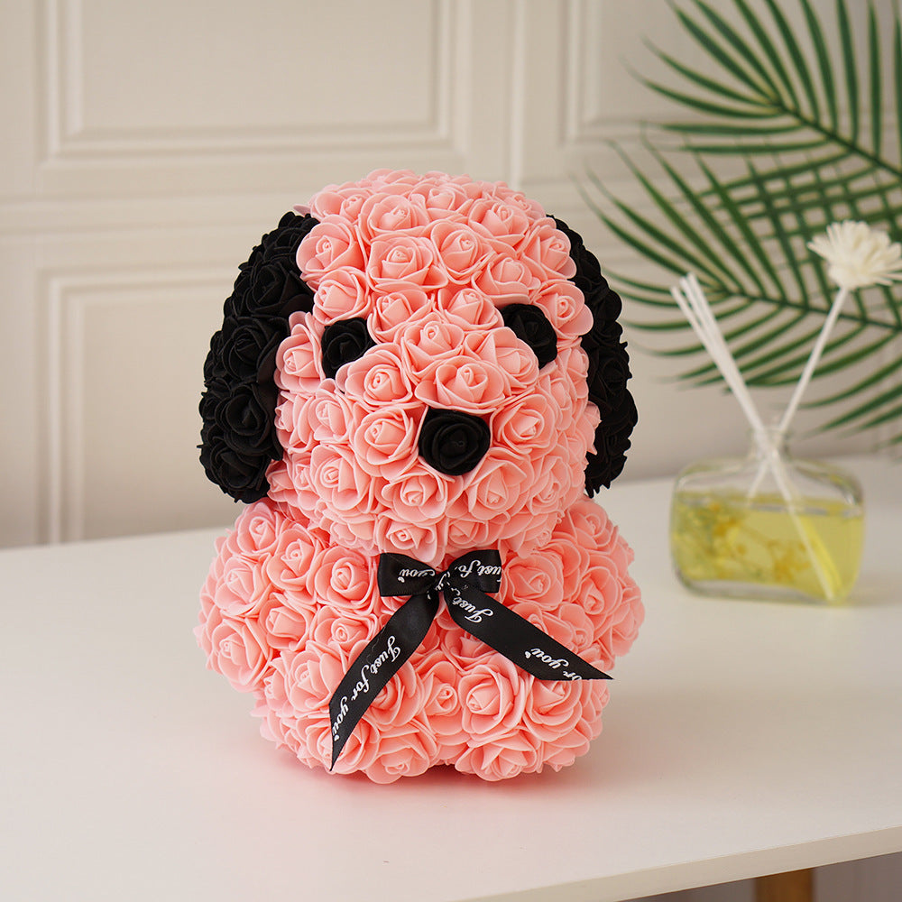 (*Autumn Sale*) Luxury Rose Dog 25cm