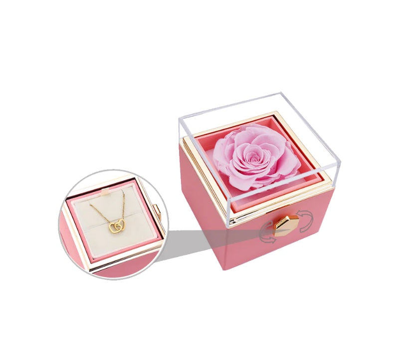 (*Autumn Sale*) Eternal Rose Box Set W/ Engraved Necklace & Eternal Rose